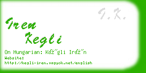 iren kegli business card